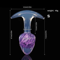 Aurora Ice Cream Spiral Textured Crystal Anal Plug with T-Bar Base - Lurevibe