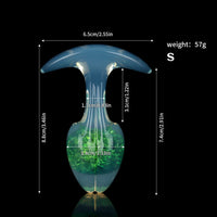 Aurora Bean Sprout Crystal Silicone Anal Plug with T-Bar Base - Lurevibe