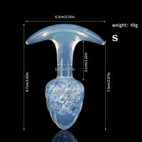Aurora Ice Cream Spiral Textured Crystal Anal Plug with T-Bar Base - Lurevibe