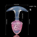 Aurora Chestnut Crystal Silicone Anal Plug with T-Bar Base - Lurevibe