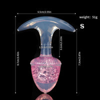 Aurora Chestnut Crystal Silicone Anal Plug with T-Bar Base - Lurevibe