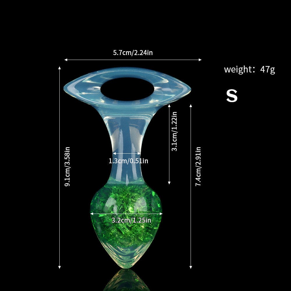 Aurora Crystal Heart-Shaped Anal Plug with Ergonomic Finger-Loop Base - Lurevibe