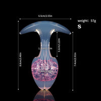 Aurora Bean Sprout Crystal Silicone Anal Plug with T-Bar Base - Lurevibe