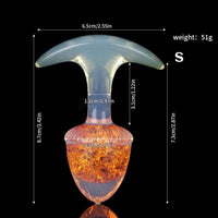 Aurora Chestnut Crystal Silicone Anal Plug with T-Bar Base - Lurevibe