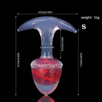 Aurora Chestnut Crystal Silicone Anal Plug with T-Bar Base - Lurevibe