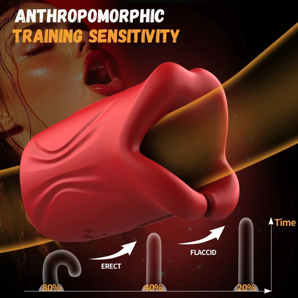 Penis Vibrator 2 in 1 APP Controlled Male Masturbator 9 Modes Lips Wrapping Waterproof - Lurevibe