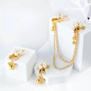 Pearl Petals Bells Nipple Clamps with Chain - Lurevibe
