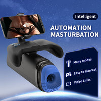 Lurevibe - Game Cup Pro Heating Thrusting Vibrating Penis Stroker With Handles And Phone Holder - Lurevibe