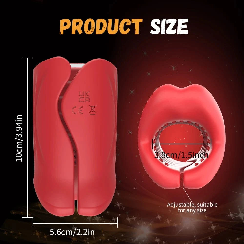 Penis Vibrator 2 in 1 APP Controlled Male Masturbator 9 Modes Lips Wrapping Waterproof - Lurevibe