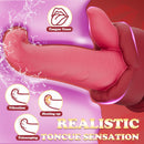 Realistic Tongue Thrusting Heating Fantasy Dildo With Suction Cup - Lurevibe
