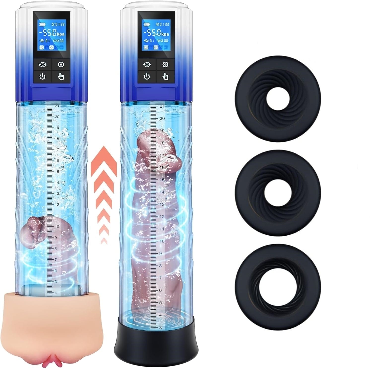 4 In 1 Penis Enlargement Extend Pump Masturbator With Mini Pocket Pussy - Lurevibe