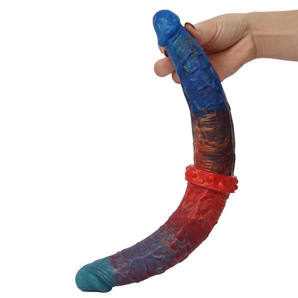 Colorful Double-Ended Liquid Silicone Anal Plug Dildo - Lurevibe