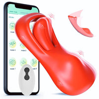 Tongue Wearable Clitoral Stimulation Vibrator with Remote & APP Control - Lurevibe