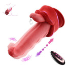 Realistic Tongue Thrusting Heating Fantasy Dildo With Suction Cup - Lurevibe