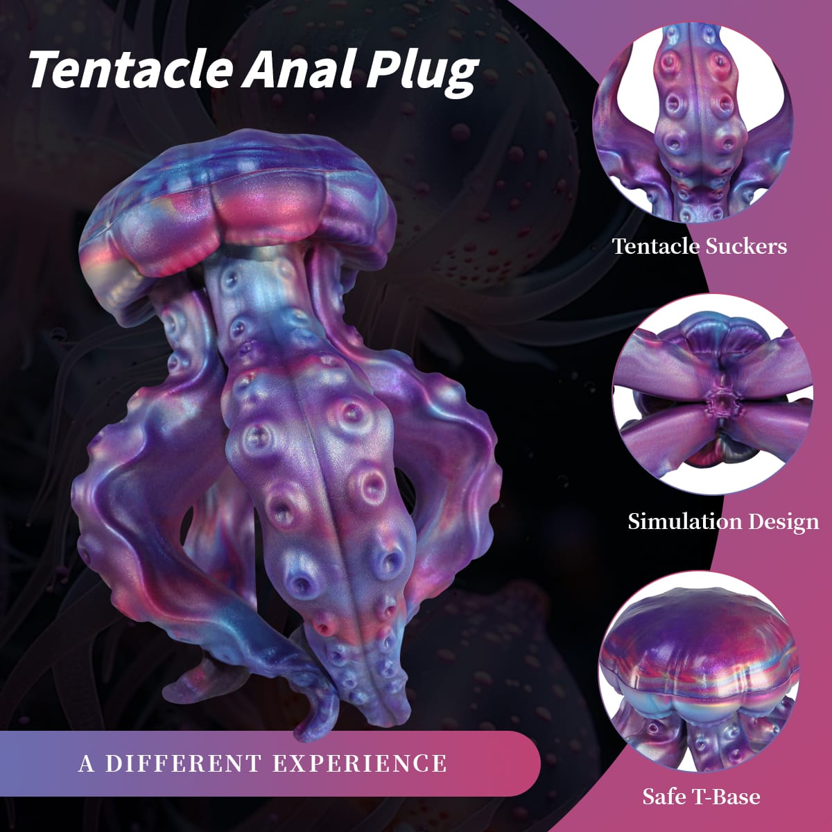 Fantasy Octopus Tentacle Jellyfish Silicone Anal Plug