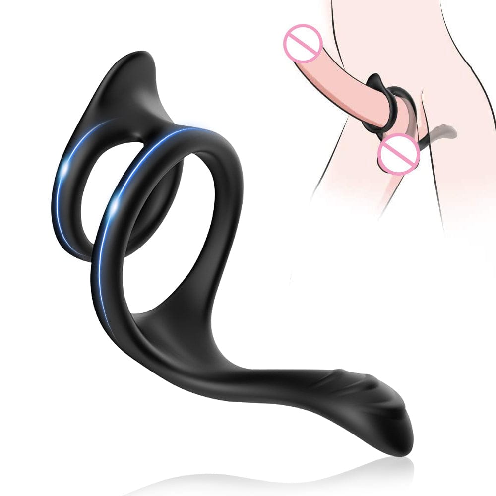 Dual Enhancement Penis Ring With Prostate Massager - Lurevibe