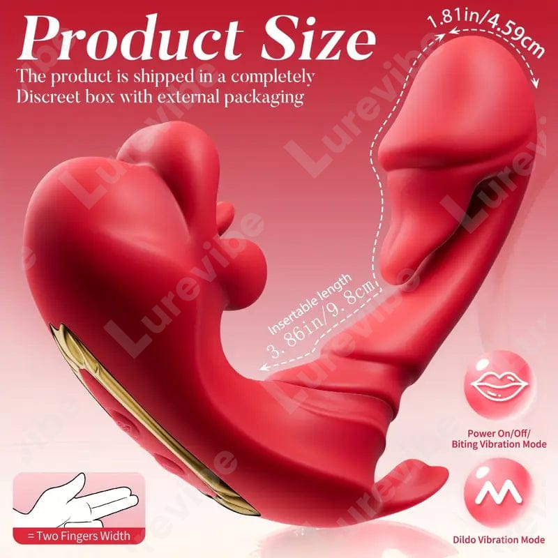 Rose Muncher Biting Mouth Wearable G Spot Vibrator