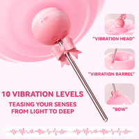 Lollipop Vibrator 10-Frequency Strong Shock Double-Headed Available Point Tide AV Stick - Lurevibe