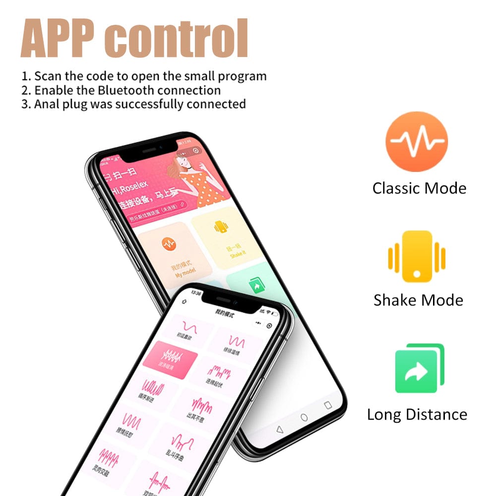 Prostate Massager App Remote Mobile Phone Remote Control Vestibular Artifact Strong Shock Button - Lurevibe