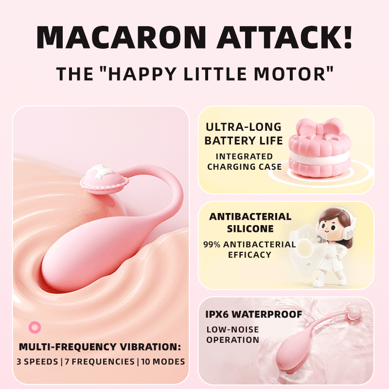 Pink Macaron 10 Modes Egg Vibrator - Lurevibe