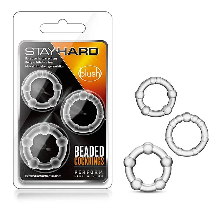 Lurevibe - Erection Enhancing Beaded Cock Rings Set - Lurevibe