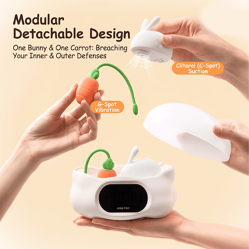 KISSTOY Sleepy Bunny Dual-Play Suction & Vibrating Egg Set - Lurevibe