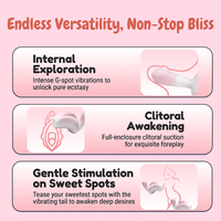 LOVETIDE Chang'e Rabbit Dual-Action Clitoral Suction & 180° Rotating G-Spot Vibrator Set - Lurevibe