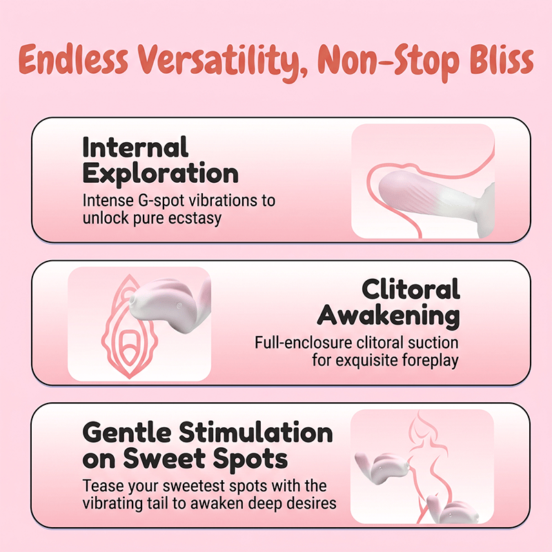 LOVETIDE Chang'e Rabbit Dual-Action Clitoral Suction & 180° Rotating G-Spot Vibrator Set - Lurevibe