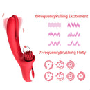 3 In 1 Clit Tickling G Spot Wiggling Dildo Vibrator - Lurevibe