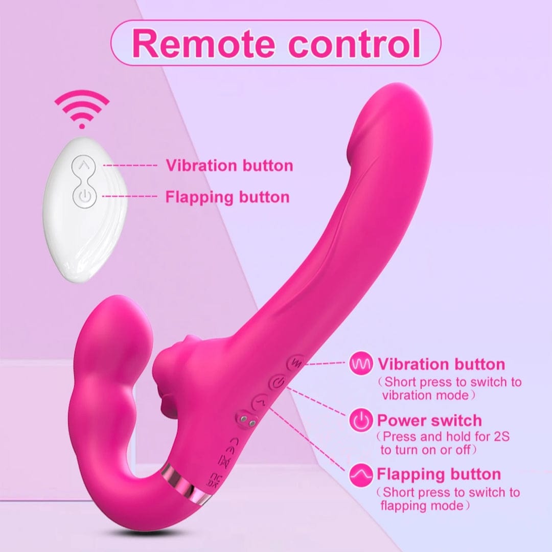 Lesbian 3 in 1 Double Ended Vibrator for Clitoris Vagina Stimulation with Remote Control - Lurevibe