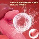 Realistic Tongue Thrusting Heating Fantasy Dildo With Suction Cup - Lurevibe