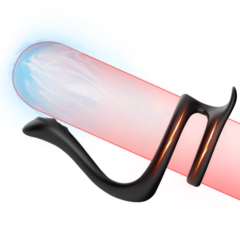 Dual Enhancement Penis Ring With Prostate Massager - Lurevibe