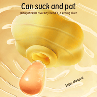 Golden Mushroom Treasure 2-in-1 Suction & Vibrating Toy with Smart Charging Case