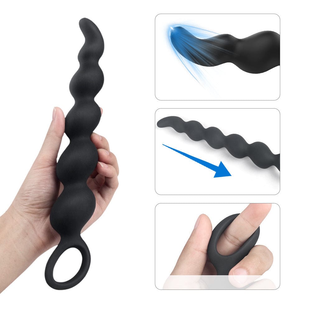 Silicone Anal Beads Prostate Massager Anus Backyard Beads Butt Plug - Lurevibe