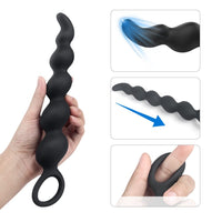 Silicone Anal Beads Prostate Massager Anus Backyard Beads Butt Plug - Lurevibe