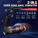 Iphisi New Double Ring Sperm Locking Ring Prostate Massager App Remote Control Telescopic Anal Plug Vibrator Sex Toy - Lurevibe