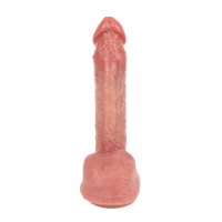 9in-Realistic Brown Thrusting Dildo Vibrator Remote Control - Lurevibe