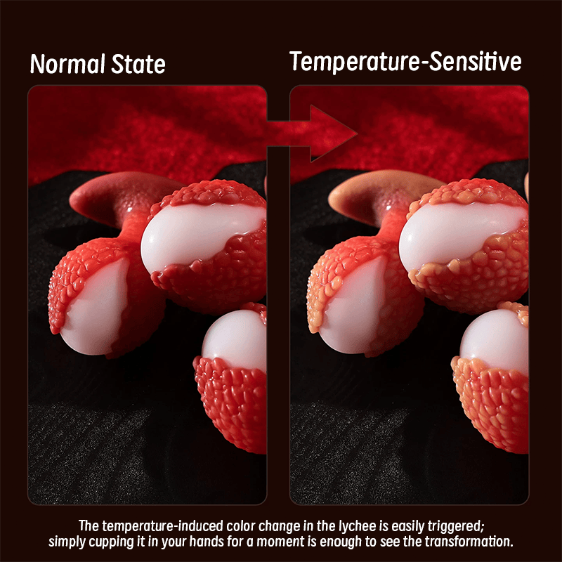 Handcrafted Textured Lychee Thermo-Reactive Fantasy Anal Plug - Lurevibe