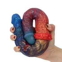 Colorful Double-Ended Liquid Silicone Anal Plug Dildo - Lurevibe