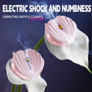 Roomfun Shell SM Electric Shock Nipple Clamp Vibration Massager With Remote Control - Lurevibe