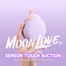 Moon Love Rabbit 2 in 1 Suction Egg Clitoral G Spot Vibrator Set - Lurevibe