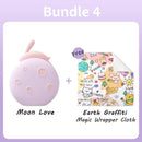 Moon Love Rabbit 2 in 1 Suction Egg Clitoral G Spot Vibrator Set - Lurevibe