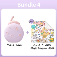 Moon Love Rabbit 2 in 1 Suction Egg Clitoral G Spot Vibrator Set - Lurevibe
