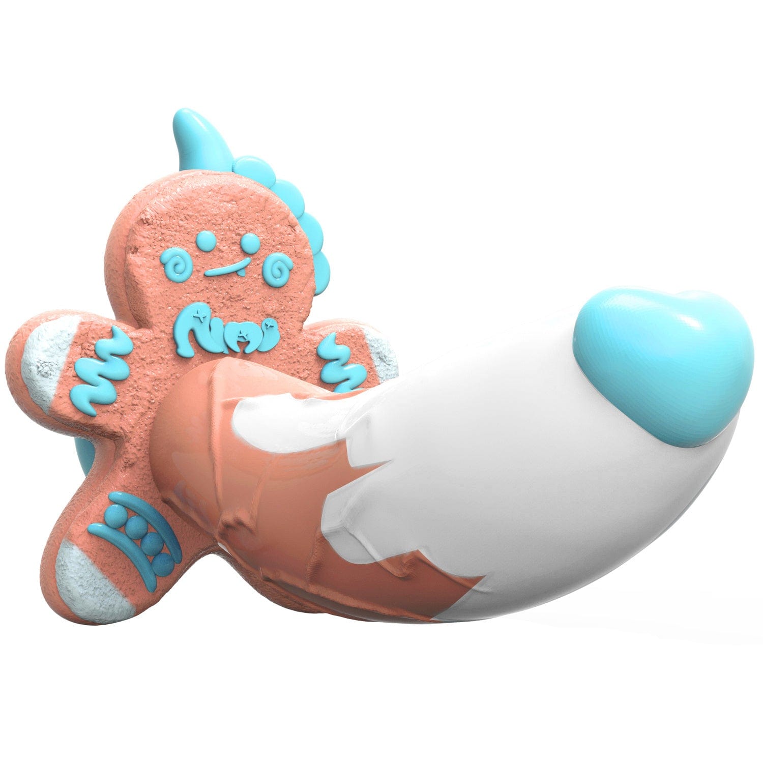 AIMITEX Gingerbread Man Dildo Suction Cup Manual Masturbator - Lurevibe