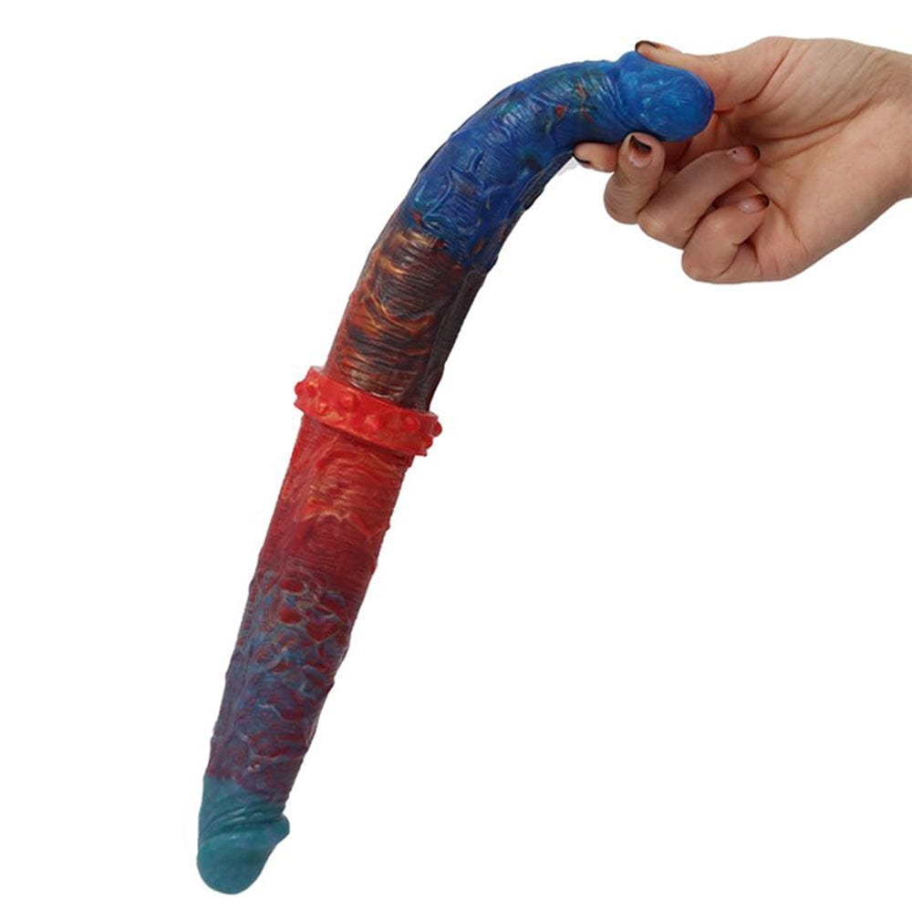Colorful Double-Ended Liquid Silicone Anal Plug Dildo - Lurevibe