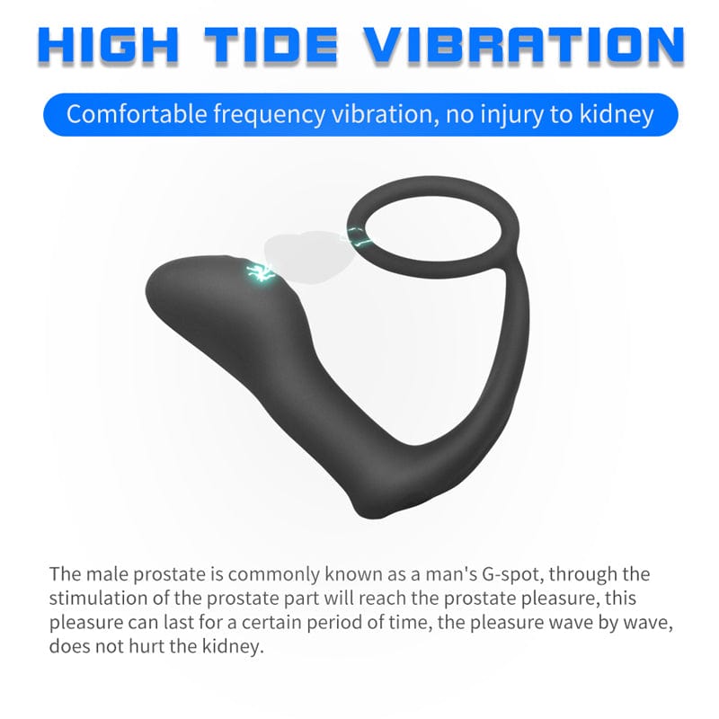 Prostate Massager Anal Vibrator Male Delay Ejaculation Ring Anal Plug Prostate Stimulator Cock Rings - Lurevibe