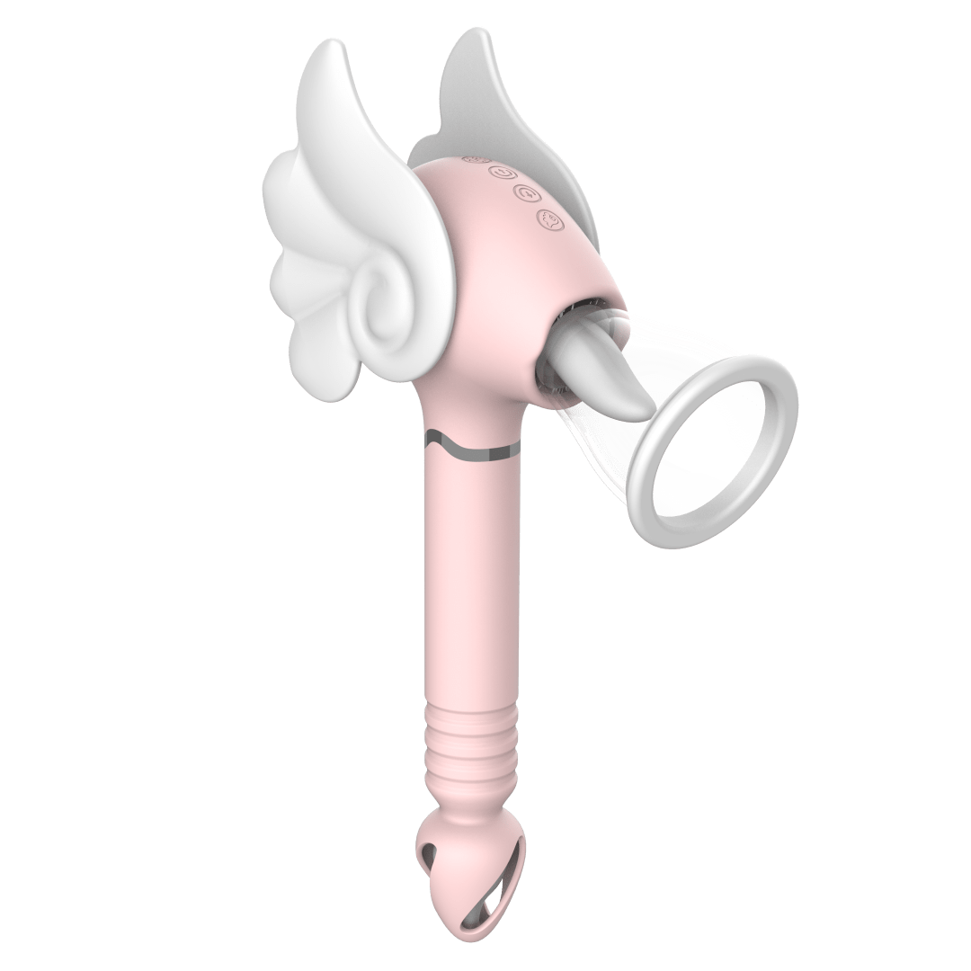 Magic Wand 4 in 1 Vacuum Suction Thrusting Clitoral G-spot Vibrator