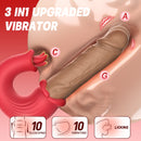 Lips Tongue Licking Thrusting G-spot Vibrator