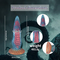 Ocean Blue Octopus Tentacle Silicone Anal Dilator Fantasy Dildo - Lurevibe
