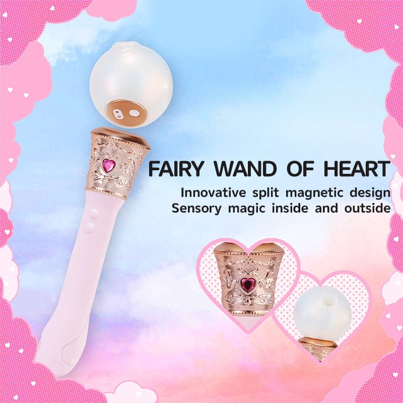 Girls Feeling 2-in-1 Unicorn Fairy Wand Vibrator with 8 suction & 10 vibrating modes - Lurevibe